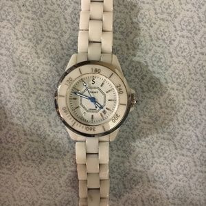 Women's Stauer White Ceranic Watch